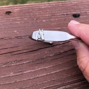 Horse head identification cuff bracelet